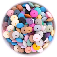 15mm Lentil Silicone Bead