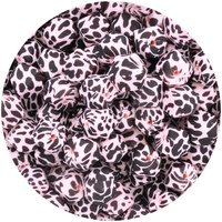 14mm Hexagon Dalmatian Print - Baby Pink