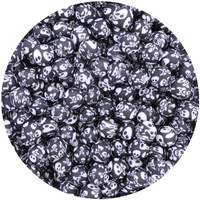 12mm Round Silicone Bead - Skull Print