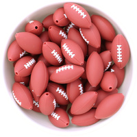 American Football Silicone Bead