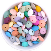 15mm Lentil Silicone Bead Mystery 100pk