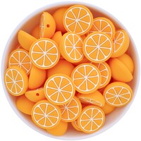 Orange Silicone Bead