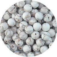 15mm Round - Caramel Marble 