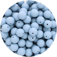 15mm Round - Dusky Blue 