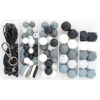 Coin Silicone Bead Jewellery Kit - Monochrome