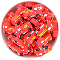 Fire Engine Silicone Bead