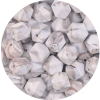 17mm Hexagon - Caramel Marble