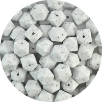 17mm Hexagon - White Granite