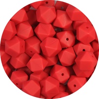 17mm Hexagon - Deep Red
