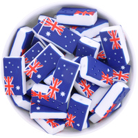 Australian Flag Silicone Bead