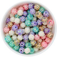 Bubblegum Bead 12mm - Rhinestone AB Solid