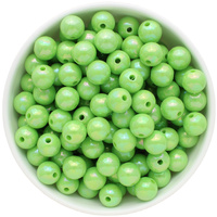 Bubblegum Bead 12mm - AB Shiny - Lime