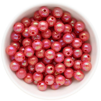 Bubblegum Bead 12mm - AB Shiny - Red