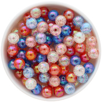 Bubblegum Bead 12mm - AB Crackle