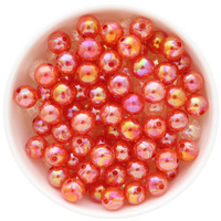 Bubblegum Bead 12mm - AB Crackle - Orange