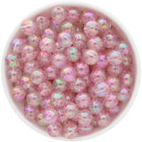Bubblegum Bead 12mm - Glassy Glittery - Pink