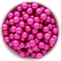 Bubblegum Bead 12mm - Glitter Pearl - Hot Pink