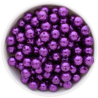 Bubblegum Bead 12mm - Glitter Pearl - Purple