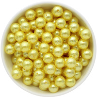 Bubblegum Bead 12mm - Glitter Pearl - Yellow