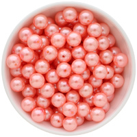 Bubblegum Bead 12mm - Pearl - Bright Coral