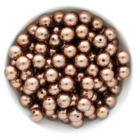 Bubblegum Bead 12mm - Pearl - Coffee
