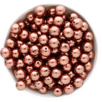 Bubblegum Bead 12mm - Pearl - Chestnut