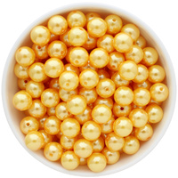 Bubblegum Bead 12mm - Pearl - Mustard Yellow