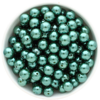 Bubblegum Bead 12mm - Pearl - Peacock Green