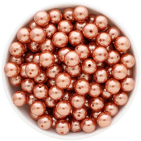 Bubblegum Bead 12mm - Pearl - Rose Gold