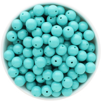 Bubblegum Bead 12mm - Solid - Aqua