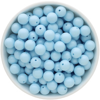 Bubblegum Bead 12mm - Solid - Ice Blue