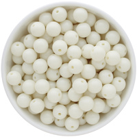 Bubblegum Bead 12mm - Solid - Ivory