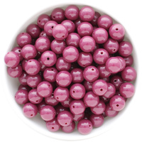 Bubblegum Bead 12mm - Solid - Maroon