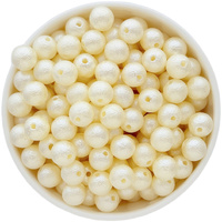 Bubblegum Bead 12mm - Wrinkle - Ivory