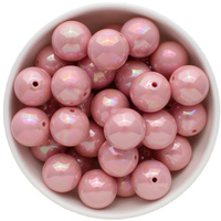 Bubblegum Bead 20mm - AB Shiny - Dusty Pink