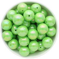 Bubblegum Bead 20mm - AB Shiny - Lime