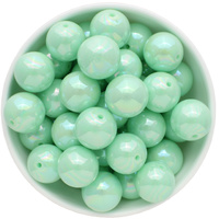 Bubblegum Bead 20mm - AB Shiny - Mint