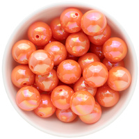 Bubblegum Bead 20mm - AB Shiny - Orange