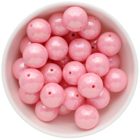 Bubblegum Bead 20mm - AB Shiny - Pink