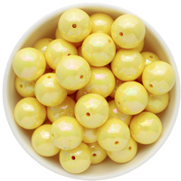 Bubblegum Bead 20mm - AB Shiny - Yellow