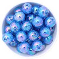 Bubblegum Bead 20mm - AB Crackle - Royal Blue