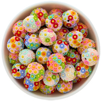 Bubblegum Bead 20mm - Daisy Garden