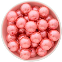 Bubblegum Bead 20mm - Glitter Pearl - Coral