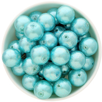 Bubblegum Bead 20mm - Glitter Pearl - Ice Blue
