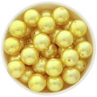 Bubblegum Bead 20mm - Glitter Pearl - Yellow