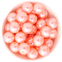 Bubblegum Bead 20mm - Pearl - Bright Coral