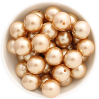 Bubblegum Bead 20mm - Pearl - Champagne