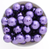 Bubblegum Bead 20mm - Pearl - Dark Purple