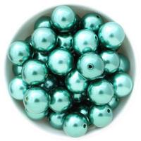 Bubblegum Bead 20mm - Pearl - Peacock Green