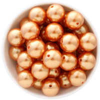 Bubblegum Bead 20mm - Pearl - Tangerine